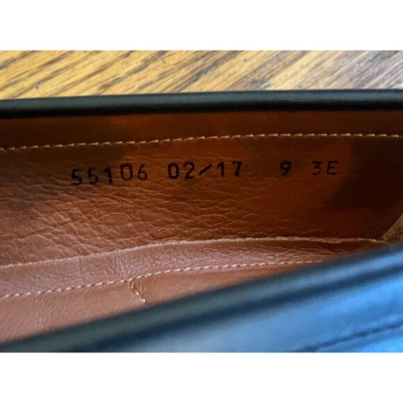 Allen Edmonds Black Leather Silver Horsebit Slip On Loafer Shoes Mens Size 9 - Picture 6 of 9